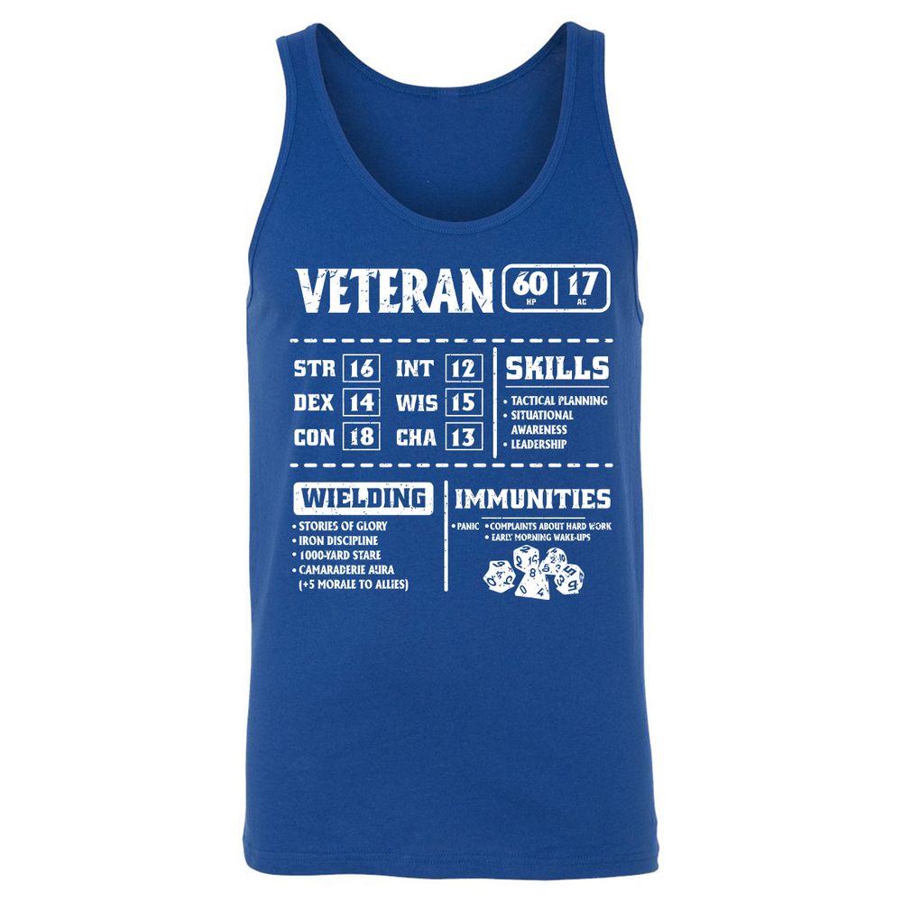Veteran New Ver. Unisex Jersey Tank - True Royal - 13