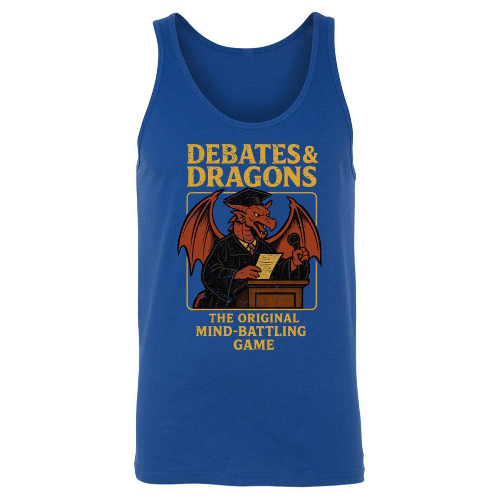 Debates & Dragons Unisex Jersey Tank - True Royal - 13