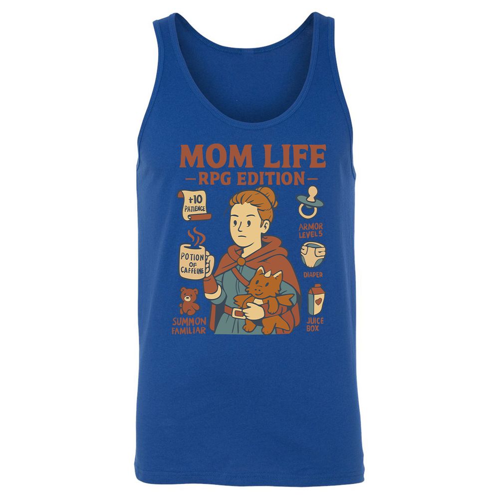 Mom Life RPG Edition Unisex Jersey Tank - True Royal - 13