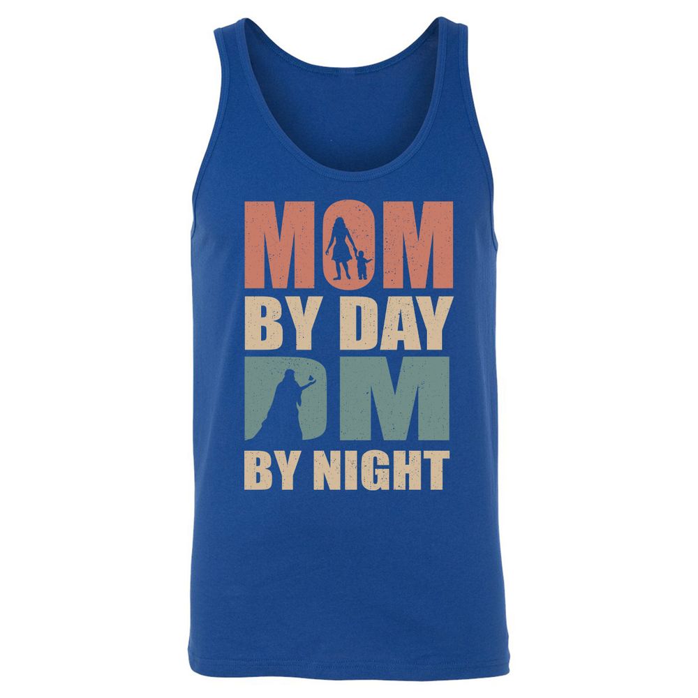 Mom By Day DM By Night Unisex Jersey Tank - True Royal - 13