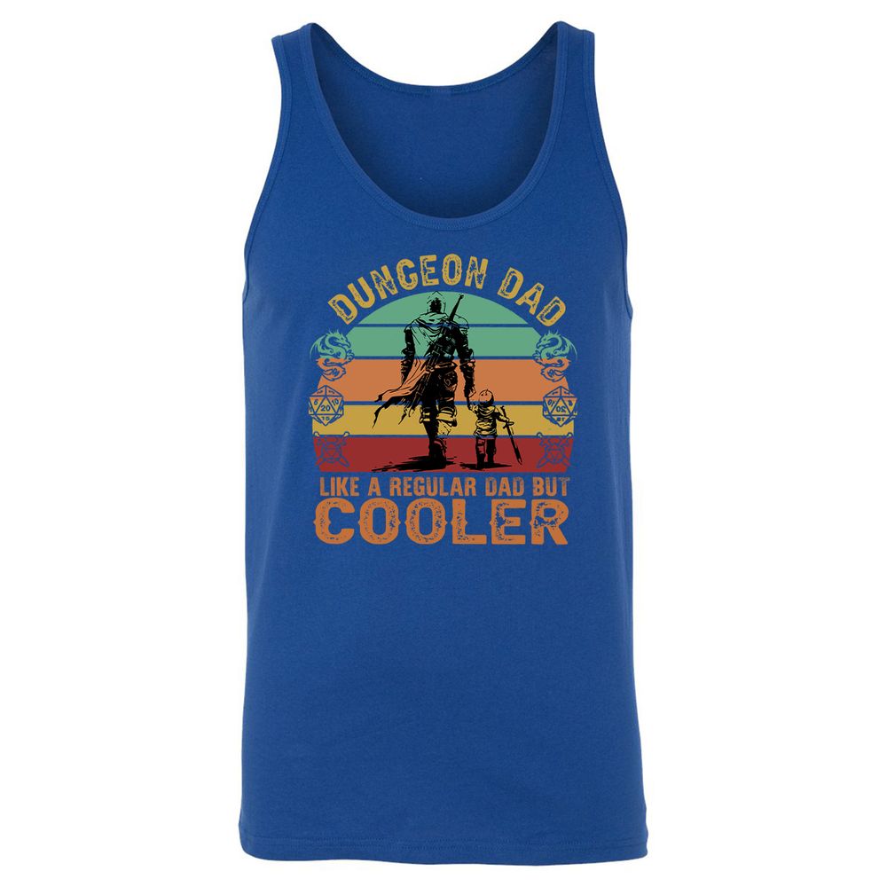 Dungeon Dad Like A Regular Dad Unisex Jersey Tank - True Royal - 13