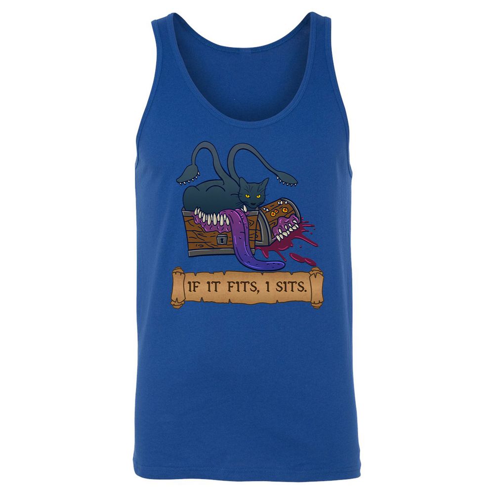 If It Fits I Sits Unisex Jersey Tank - True Royal - 13