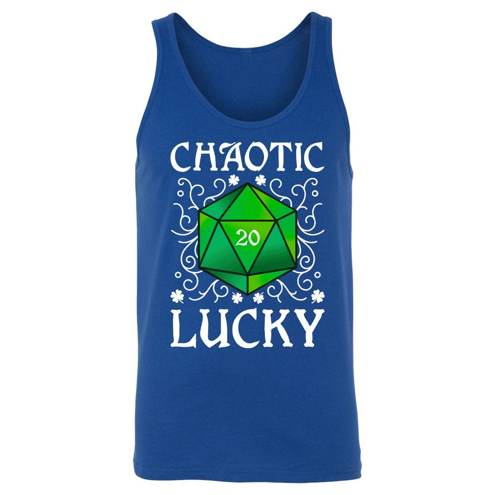 Chaotic Lucky D20 Dice Unisex Jersey Tank - True Royal - 13
