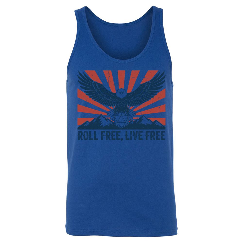 Roll Free, Live Free Unisex Jersey Tank - True Royal - 13