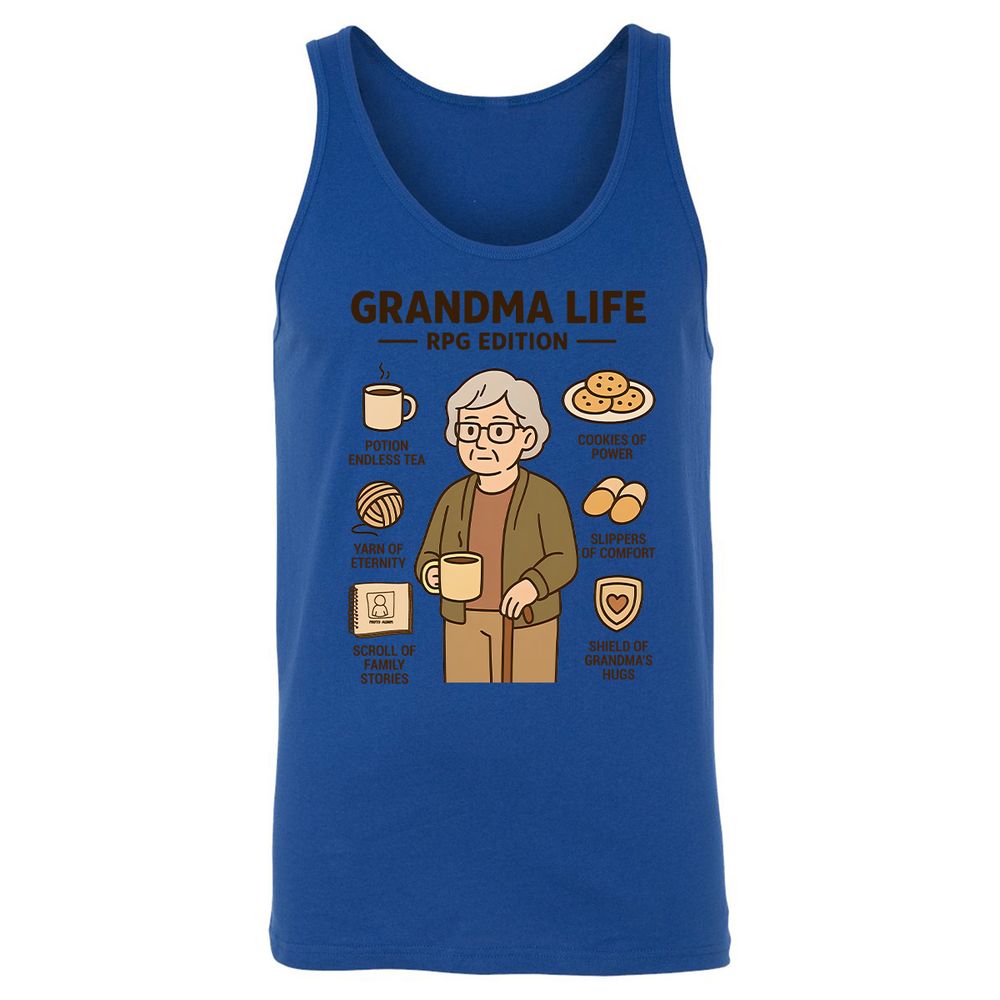 Grandma Life RPG Edition Unisex Jersey Tank - True Royal - 13
