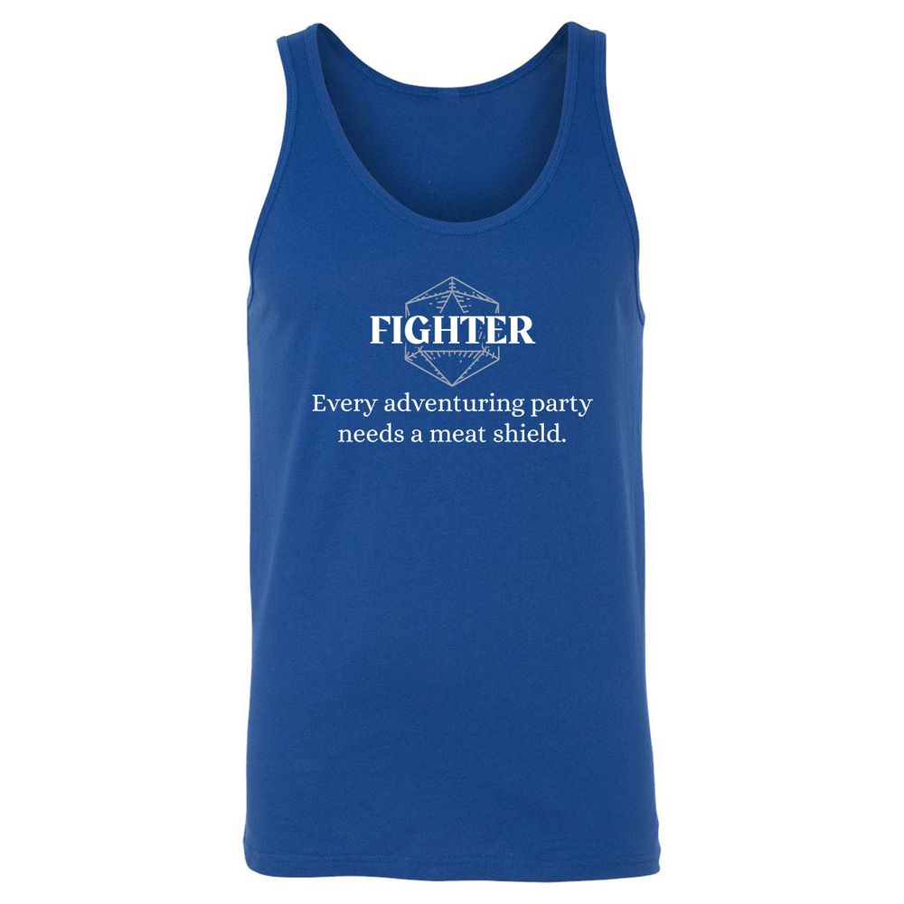 Fighter – Every Party Needs A Meat Shield Unisex Jersey Tank - True Royal - 13