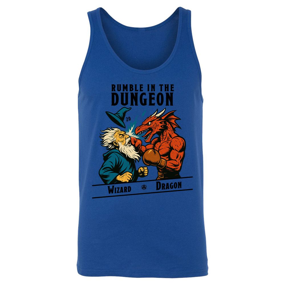 Rumble in the Dungeon Unisex Jersey Tank - True Royal - 13