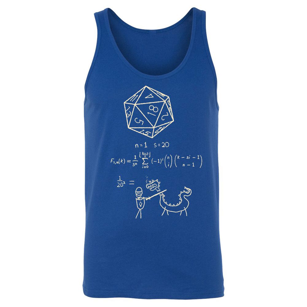 Science Of20 Sided Dice Unisex Jersey Tank - True Royal - 13