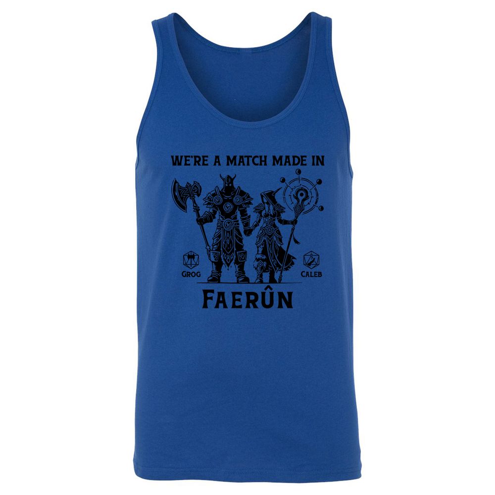 Custom DnD Class Couple Unisex Jersey Tank - True Royal - 13