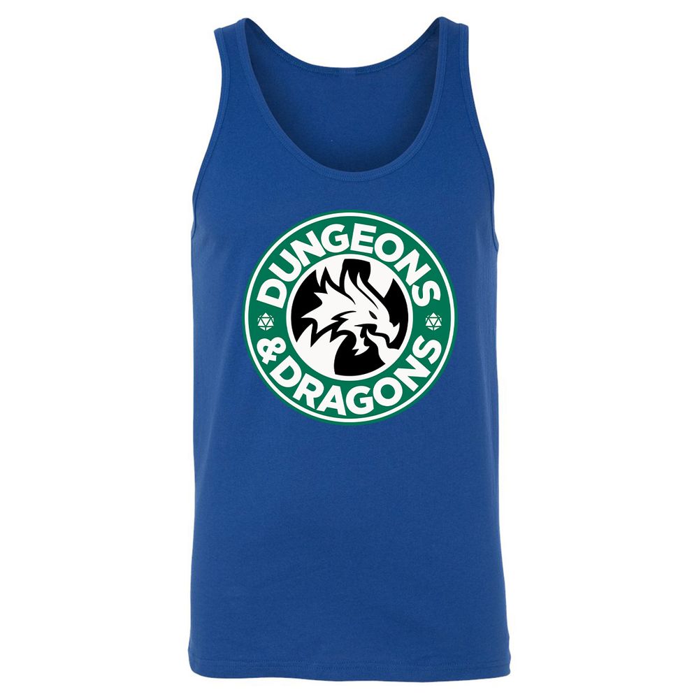 D&D Coffee Unisex Jersey Tank - True Royal - 13