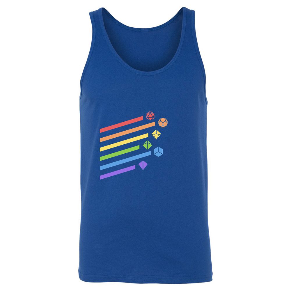 Rainbow Dice Set Unisex Jersey Tank - True Royal - 13