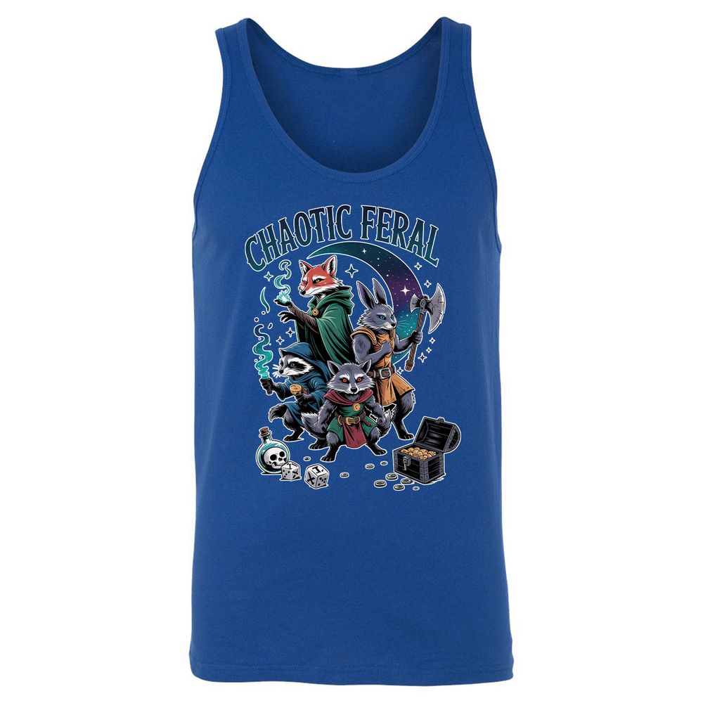 Chaotic Feral Unisex Jersey Tank - True Royal - 13