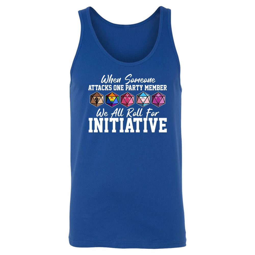 LGBT Roll For Initiative Unisex Jersey Tank - True Royal - 13