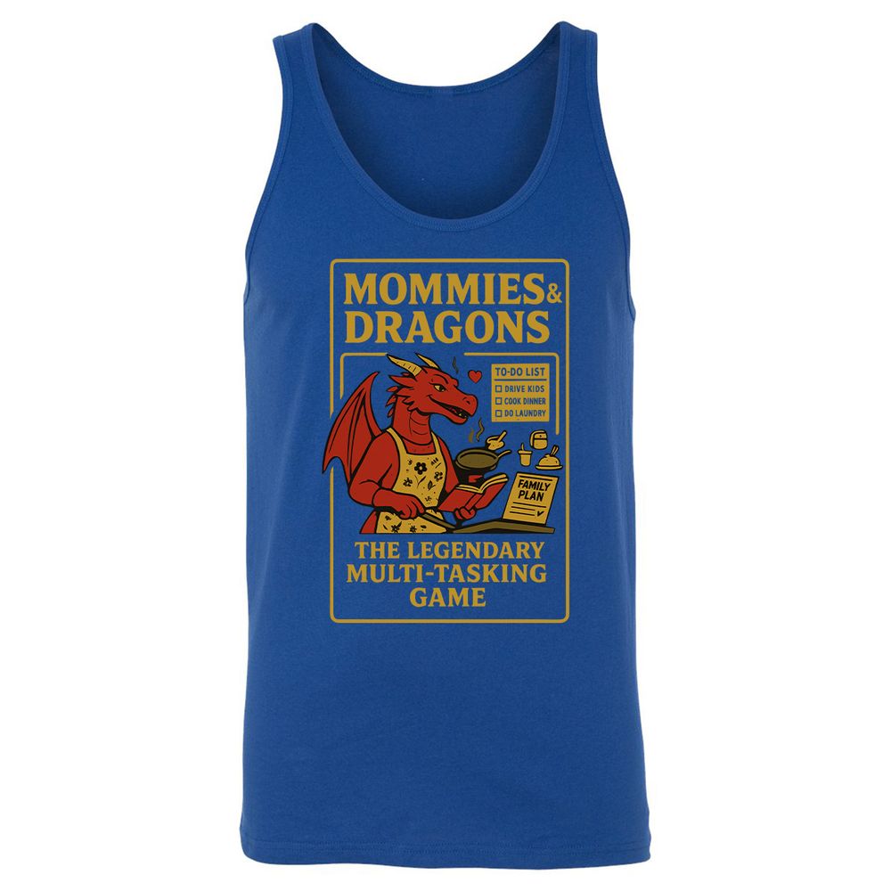 Mommies & Dragons Unisex Jersey Tank - True Royal - 13