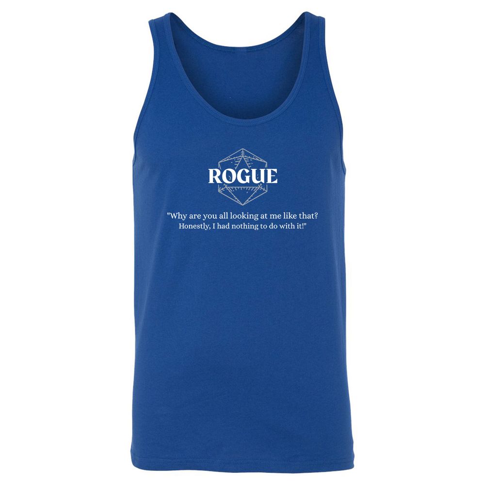 Rogue – Why Are You All Looking At Me Like That Unisex Jersey Tank - True Royal - 13