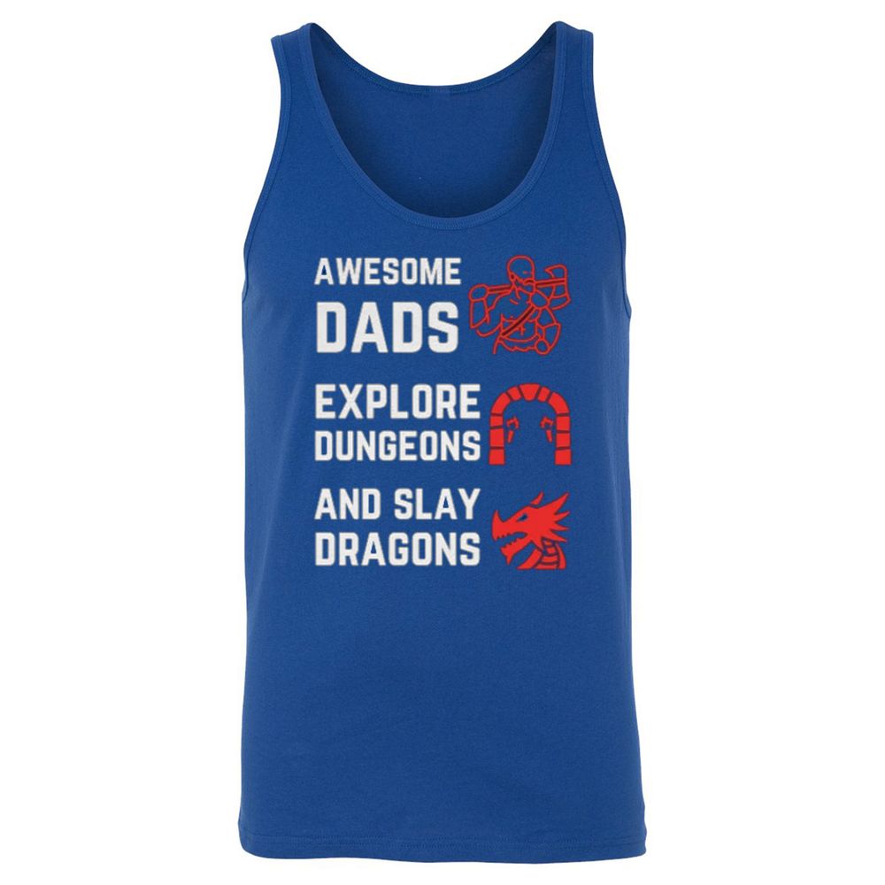 Awesome Dad Fathers Day Unisex Jersey Tank - True Royal - 13