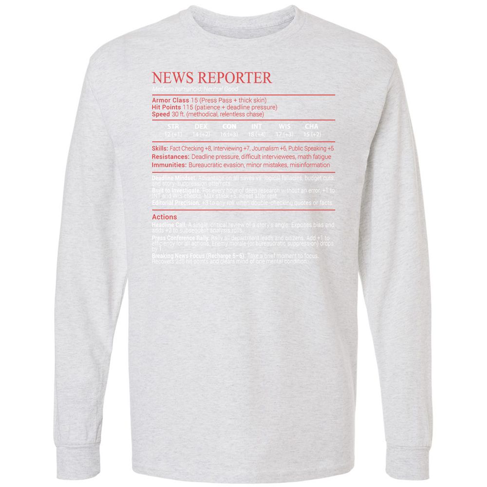 News Reporter Stats Block - Ash - 14