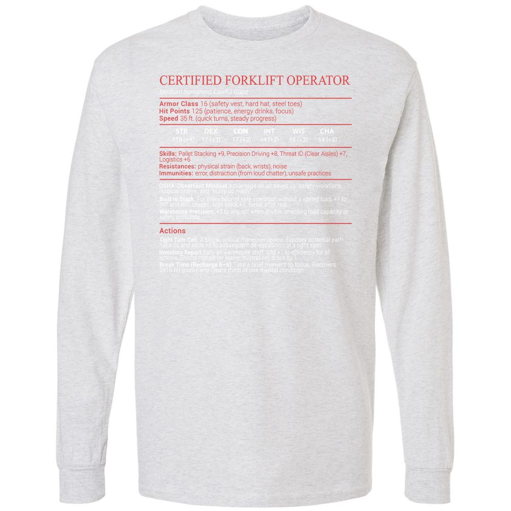 Certified Forklift Operator Stats Block - Ash - 14