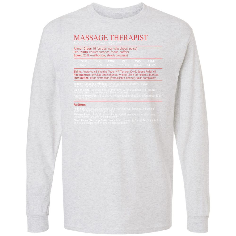 Massage Therapist Stats Block - Ash - 14