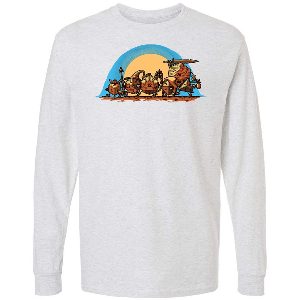 The Fellowship Of The Dice Long Sleeve T-Shirt - Ash - 14
