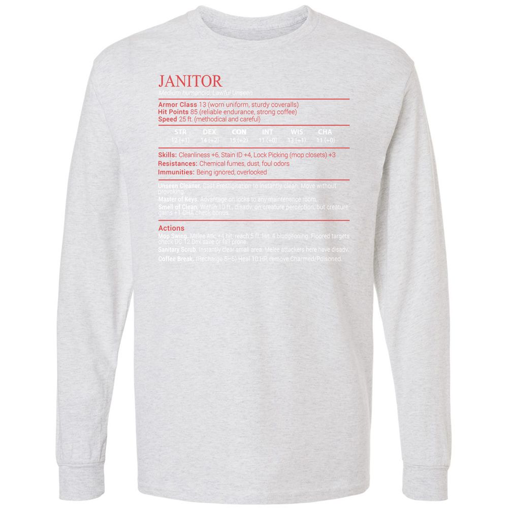 Janitor Stats Block - Ash - 14