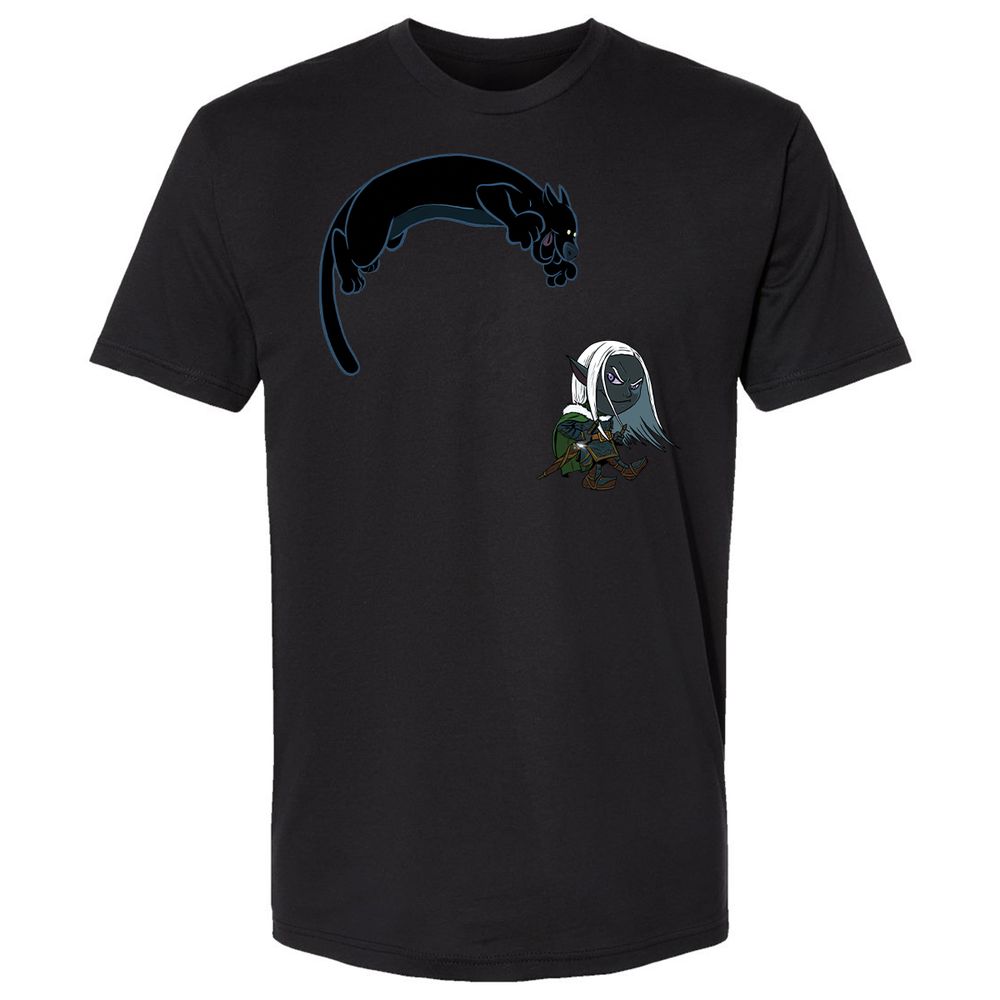 Drizzt and Guenhwyvar Premium Unisex T-Shirt - Black - 14