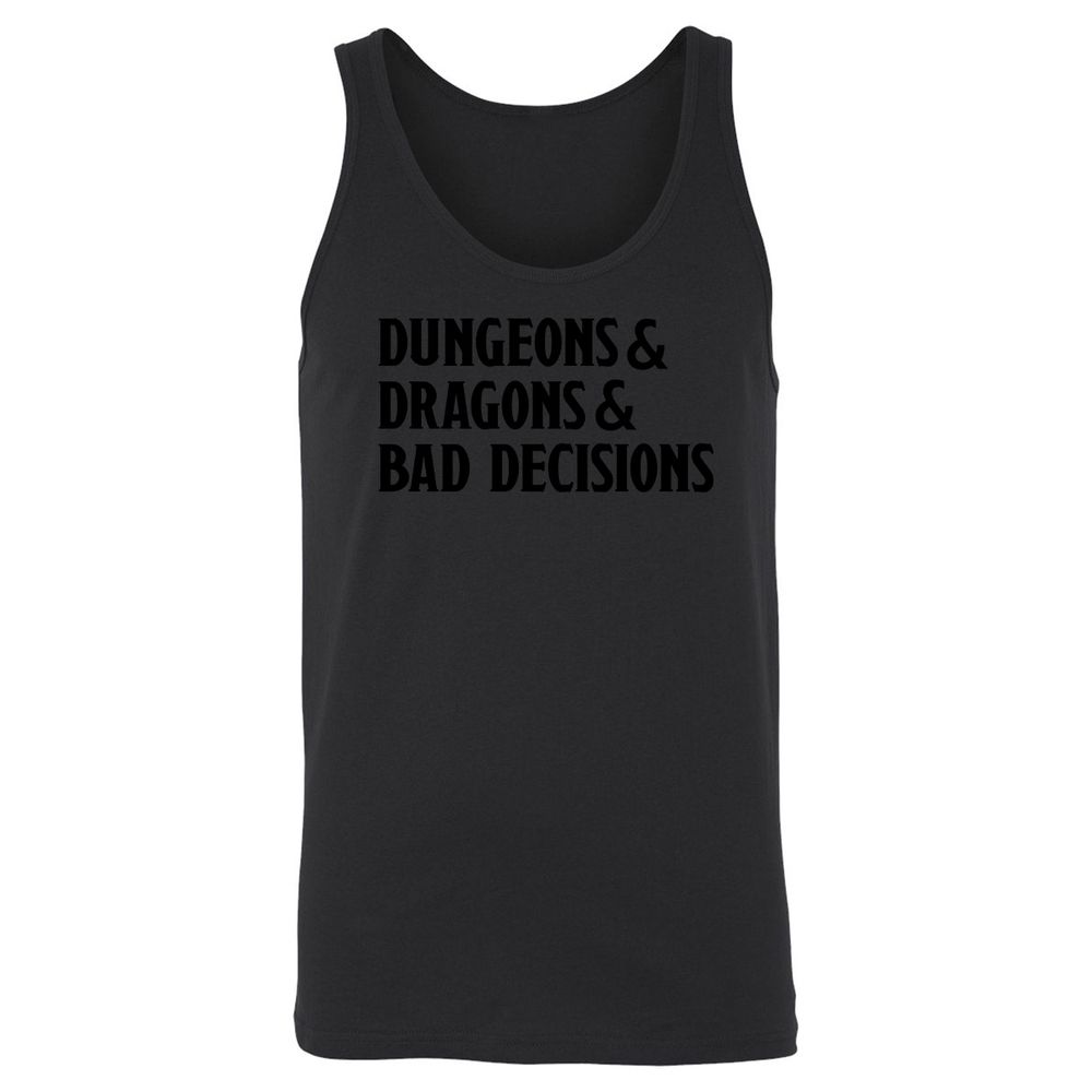 Bad Decisions Unisex Jersey Tank - Black - 14