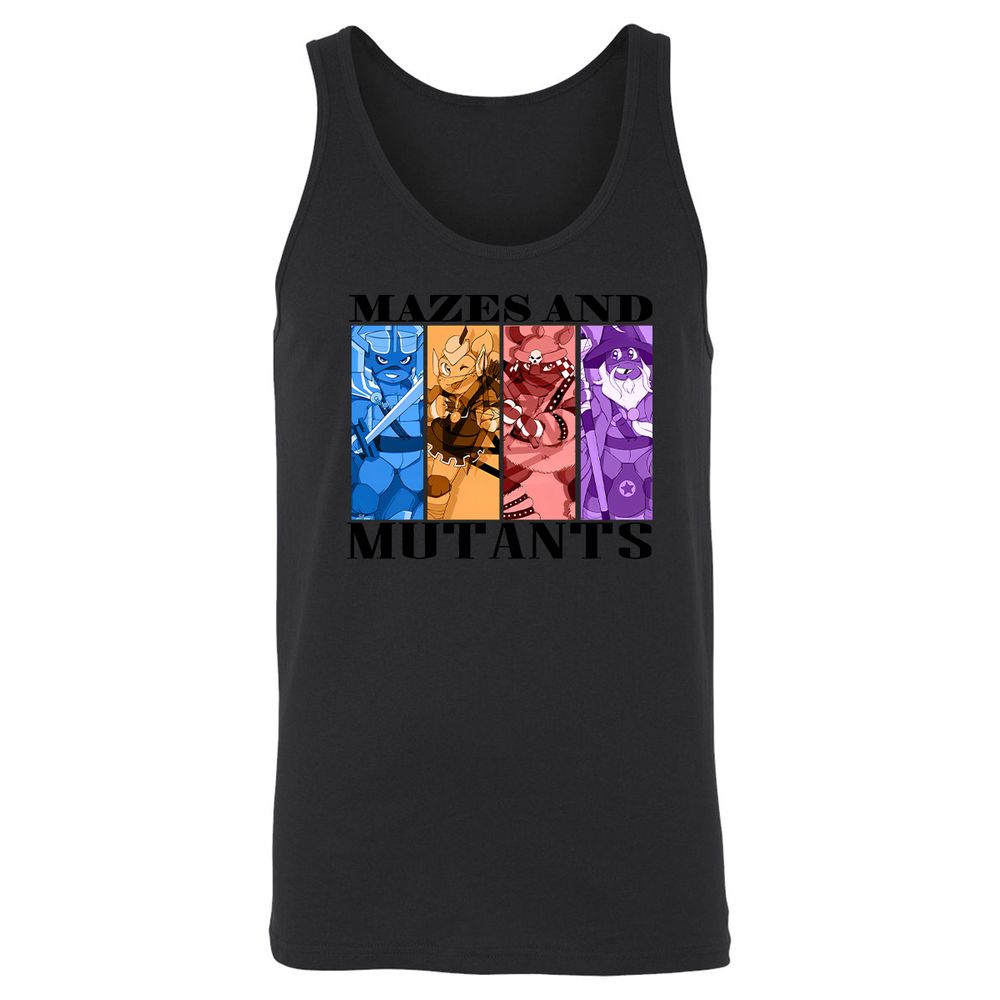 Mazes & Mutants Unisex Jersey Tank - Black - 14