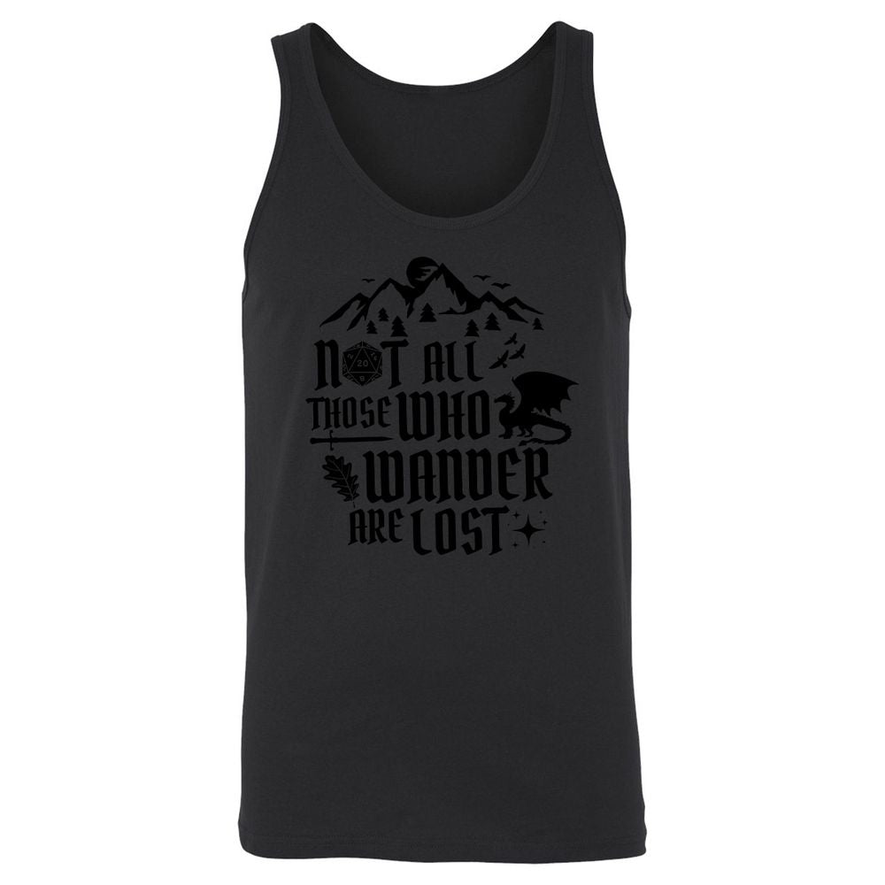Not All Those Who Wander Are Lost Unisex Jersey Tank - Black - 14