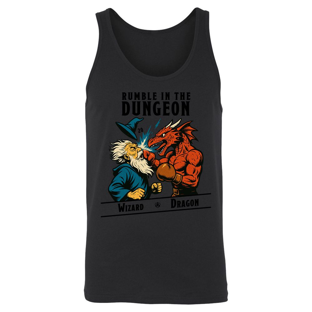 Rumble in the Dungeon Unisex Jersey Tank - Black - 14