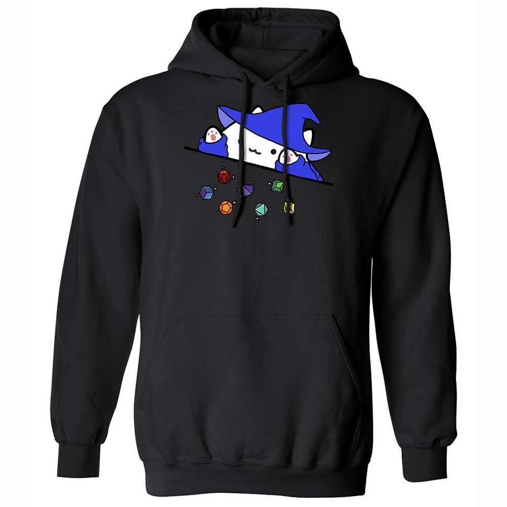 Cat Throws Dices Classic Unisex Hoodie - Black - 14