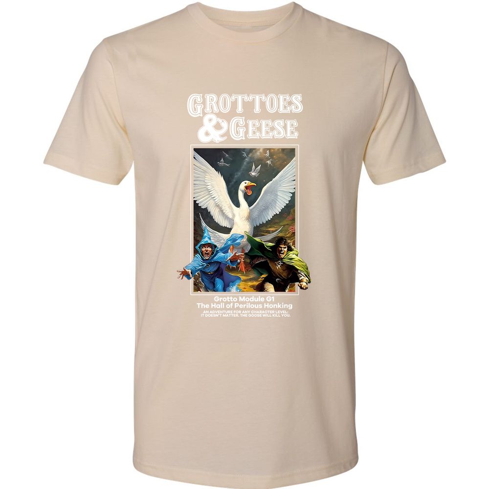 Grottoes & Geese Premium Unisex T-Shirt - Cream - 14