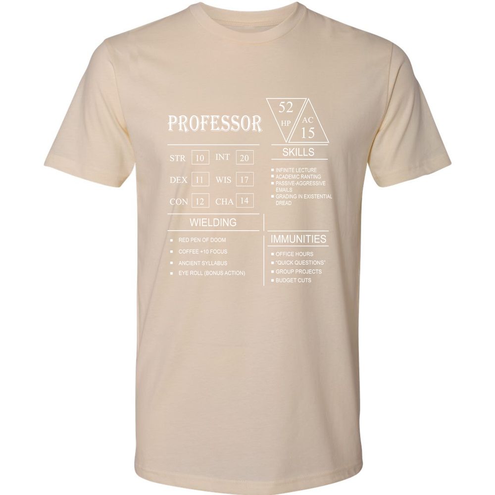 Professor New Premium Unisex T-Shirt - Cream - 14