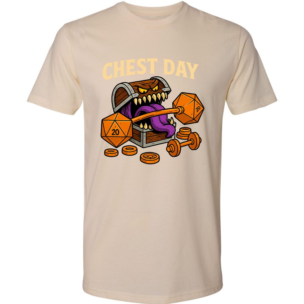 Chest Day Premium Unisex T-Shirt - Cream - 14