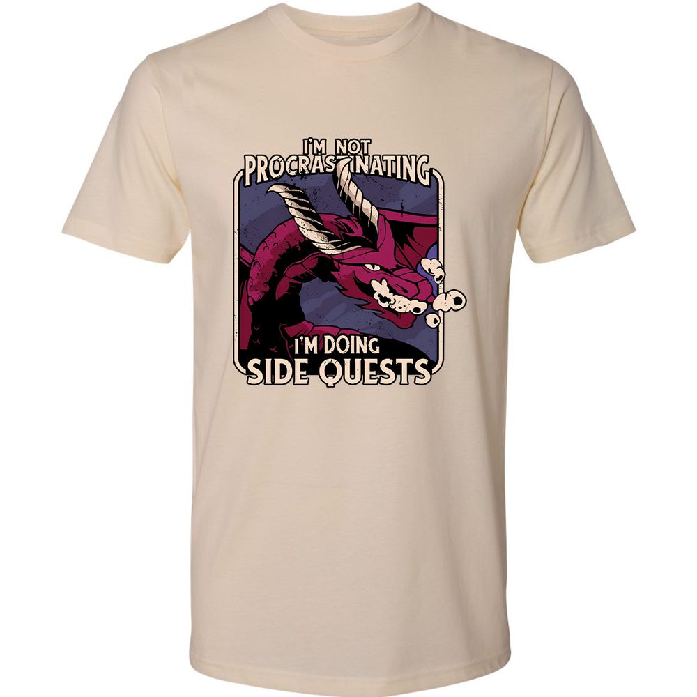 Doing Side Quests Premium Unisex T-Shirt - Cream - 14