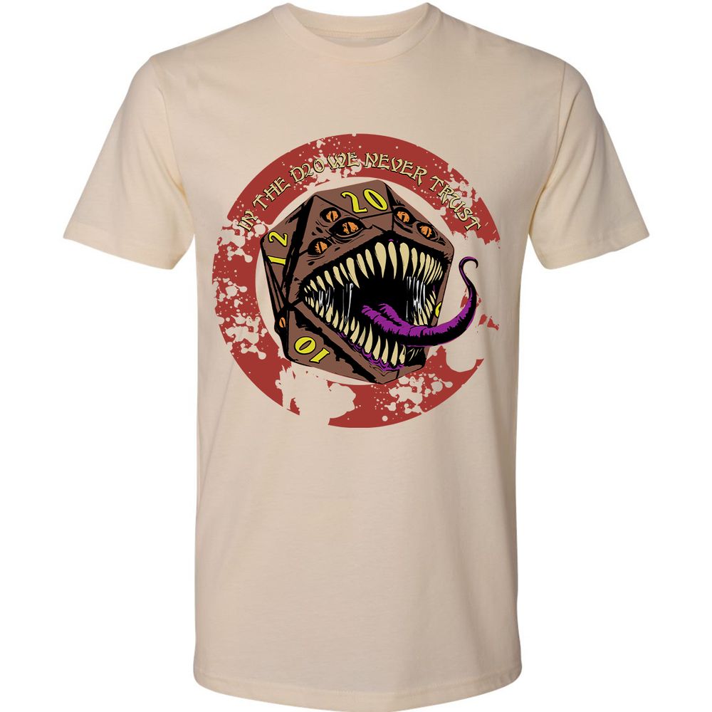 In The D20 We Never Trust Premium Unisex T-Shirt - Cream - 14