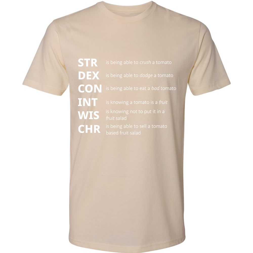 Tomato Stats – RPG Meme Edition - Cream - 14