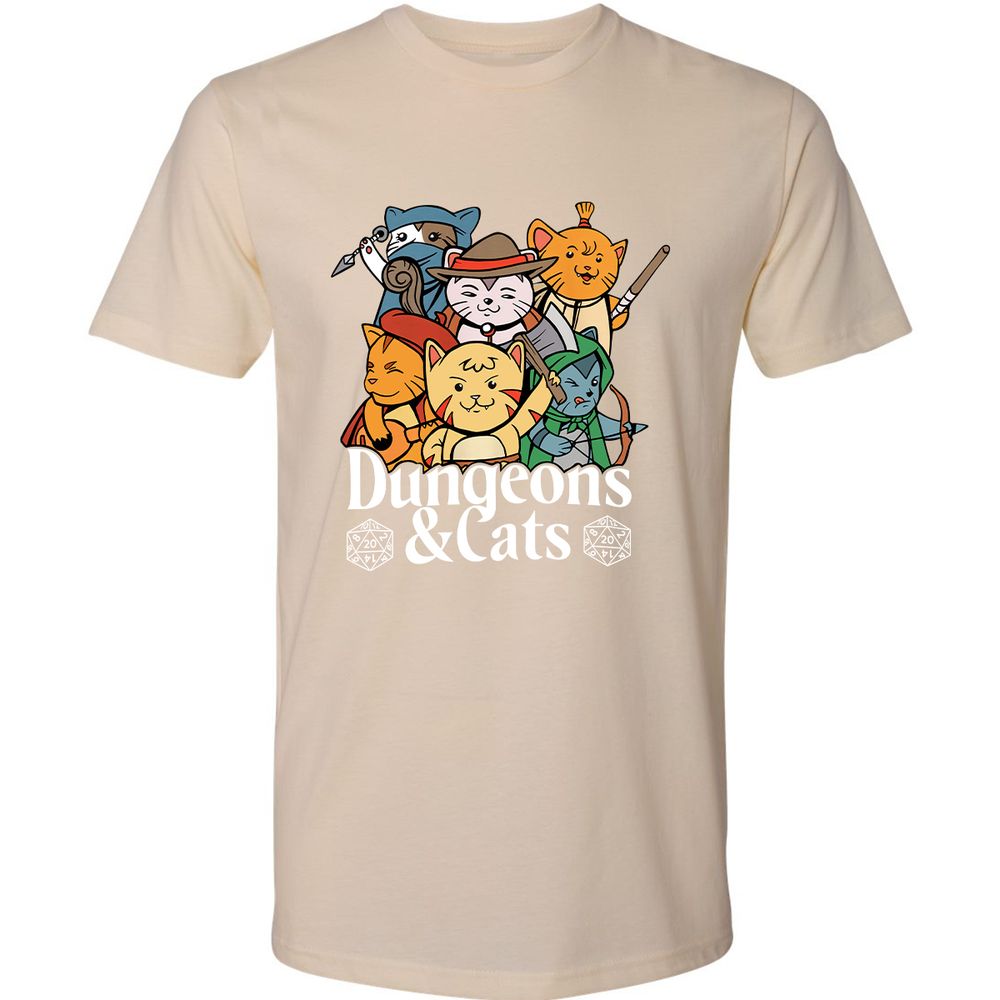 Dungeons & Cats Premium Unisex T-Shirt - Cream - 14