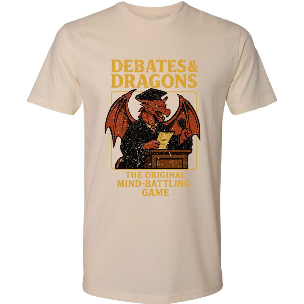 Debates & Dragons Premium Unisex T-Shirt - Cream - 14