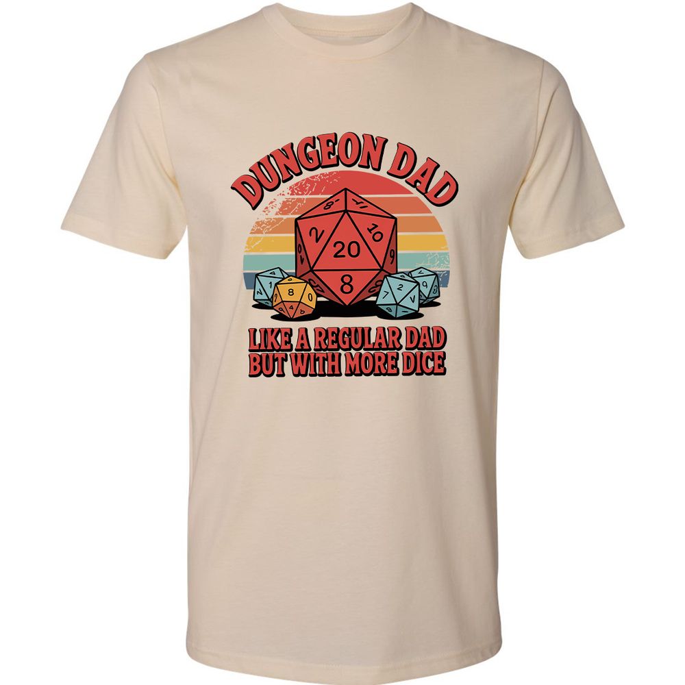 Dungeon Dad With More Dice Premium Unisex T-Shirt - Cream - 14