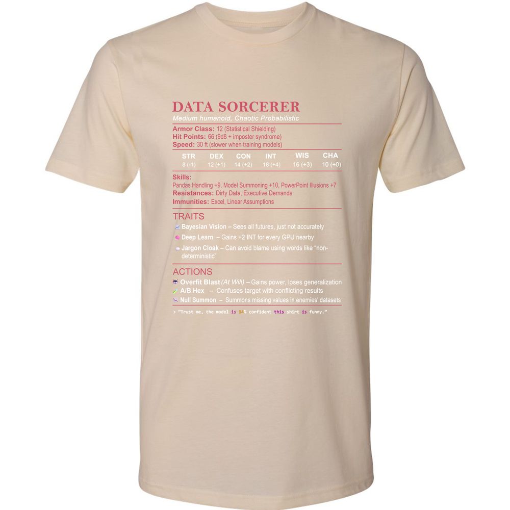 Data Scientist Stats (Data Sorcerer) - Cream - 14