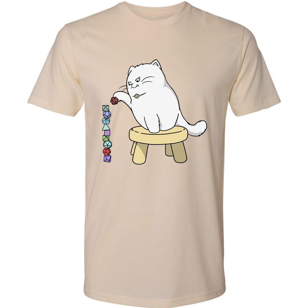 Cat Stacking Dice Premium Unisex T-Shirt - Cream - 14