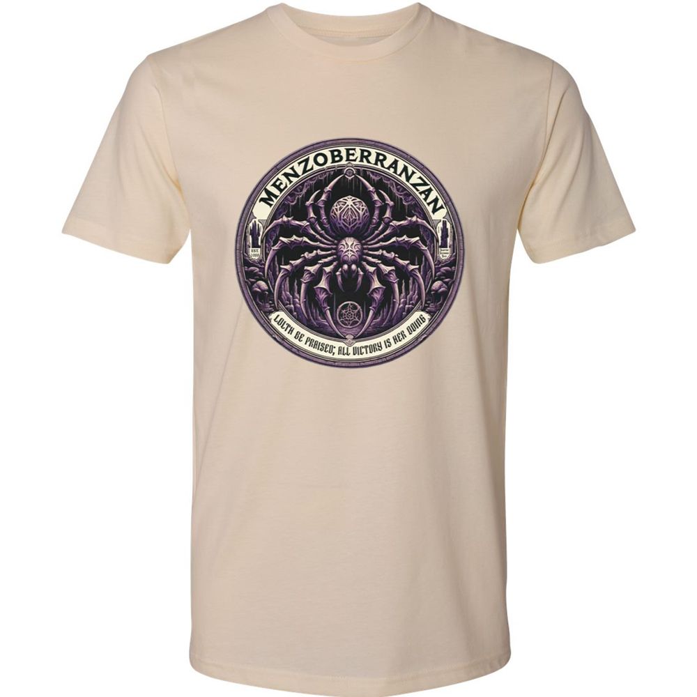 Menzoberranzan Lolth Be Praised Premium Unisex T-Shirt - Cream - 14