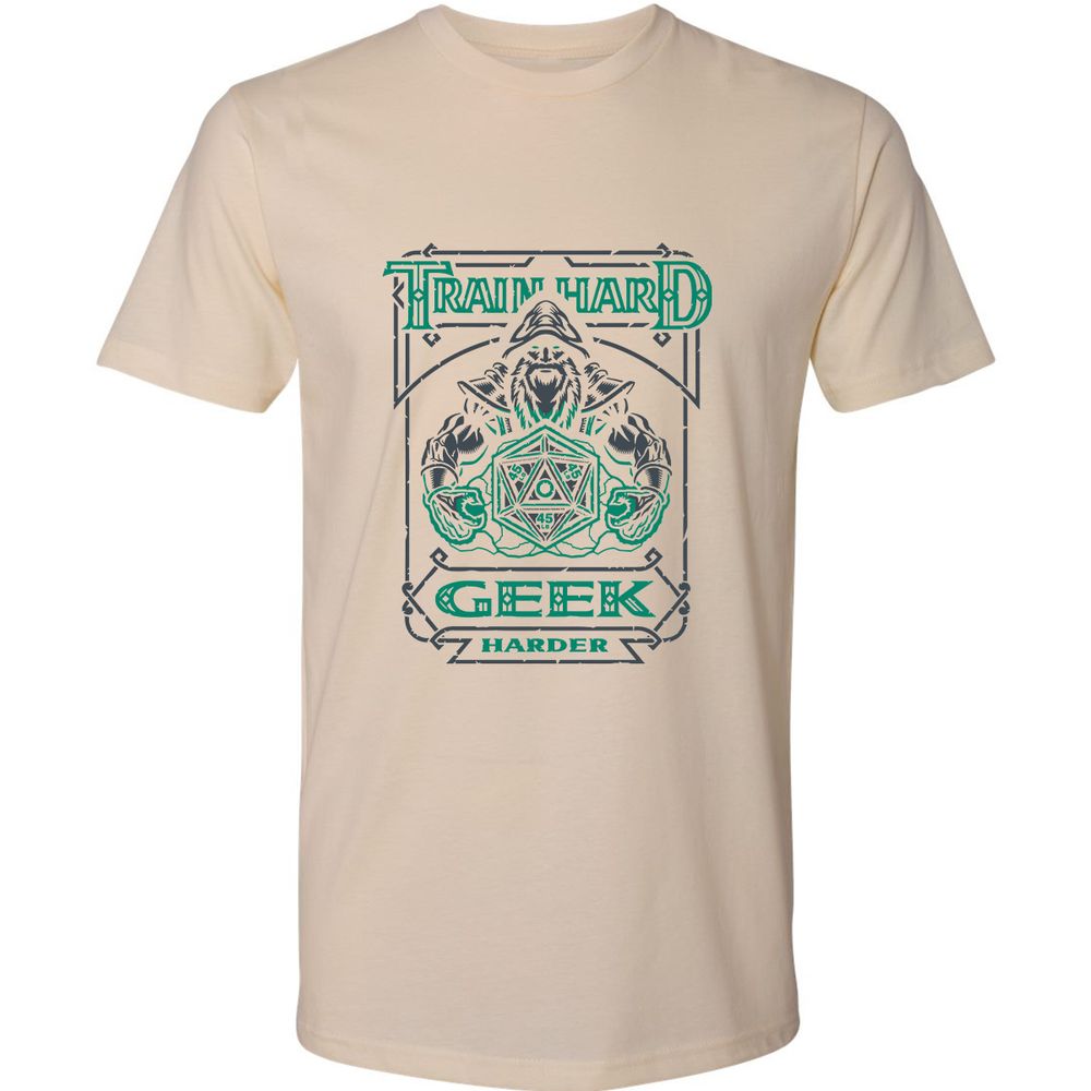 Train Hard, Geek Harder - Cream - 14