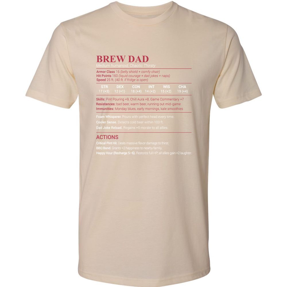 Brew Dad Premium Unisex T-Shirt - Cream - 14