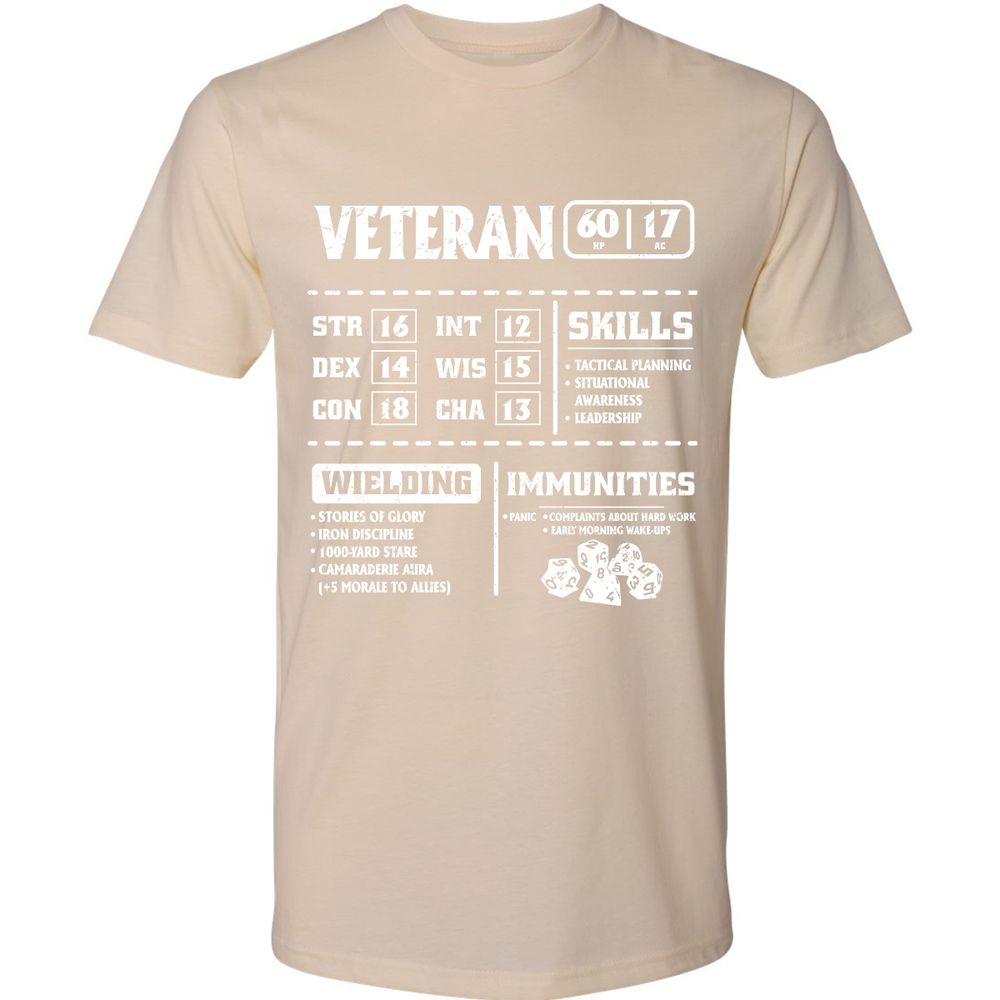 Veteran New Ver. Premium Unisex T-Shirt - Cream - 14