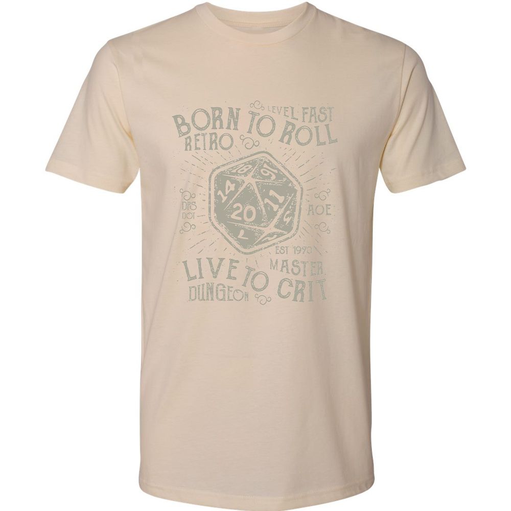Born To Roll Live To Crit Premium Unisex T-Shirt - Cream - 14