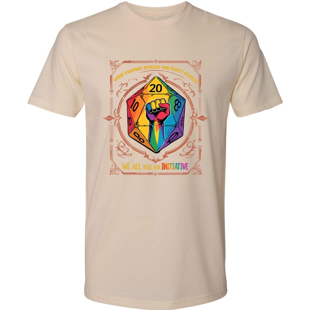 Roll For Initiative Premium Unisex T-Shirt - Cream - 14