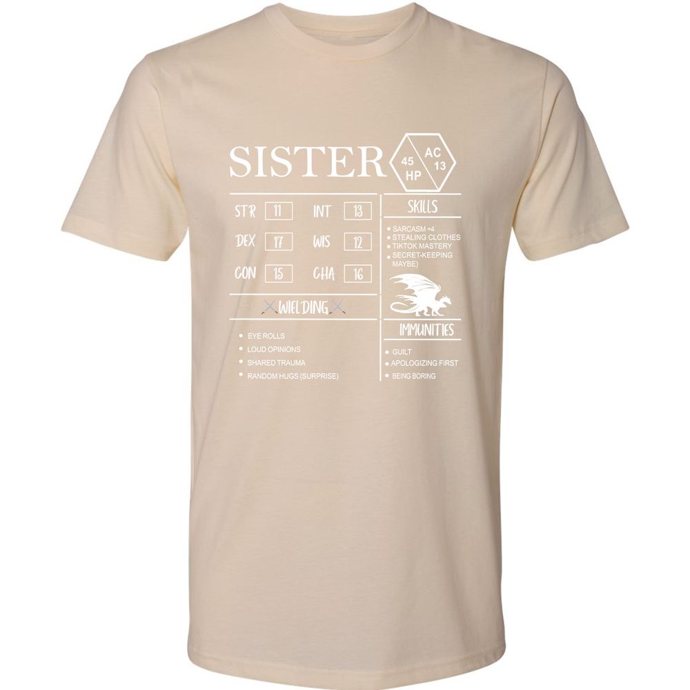 Sister Stats Premium Unisex T-Shirt - Cream - 14