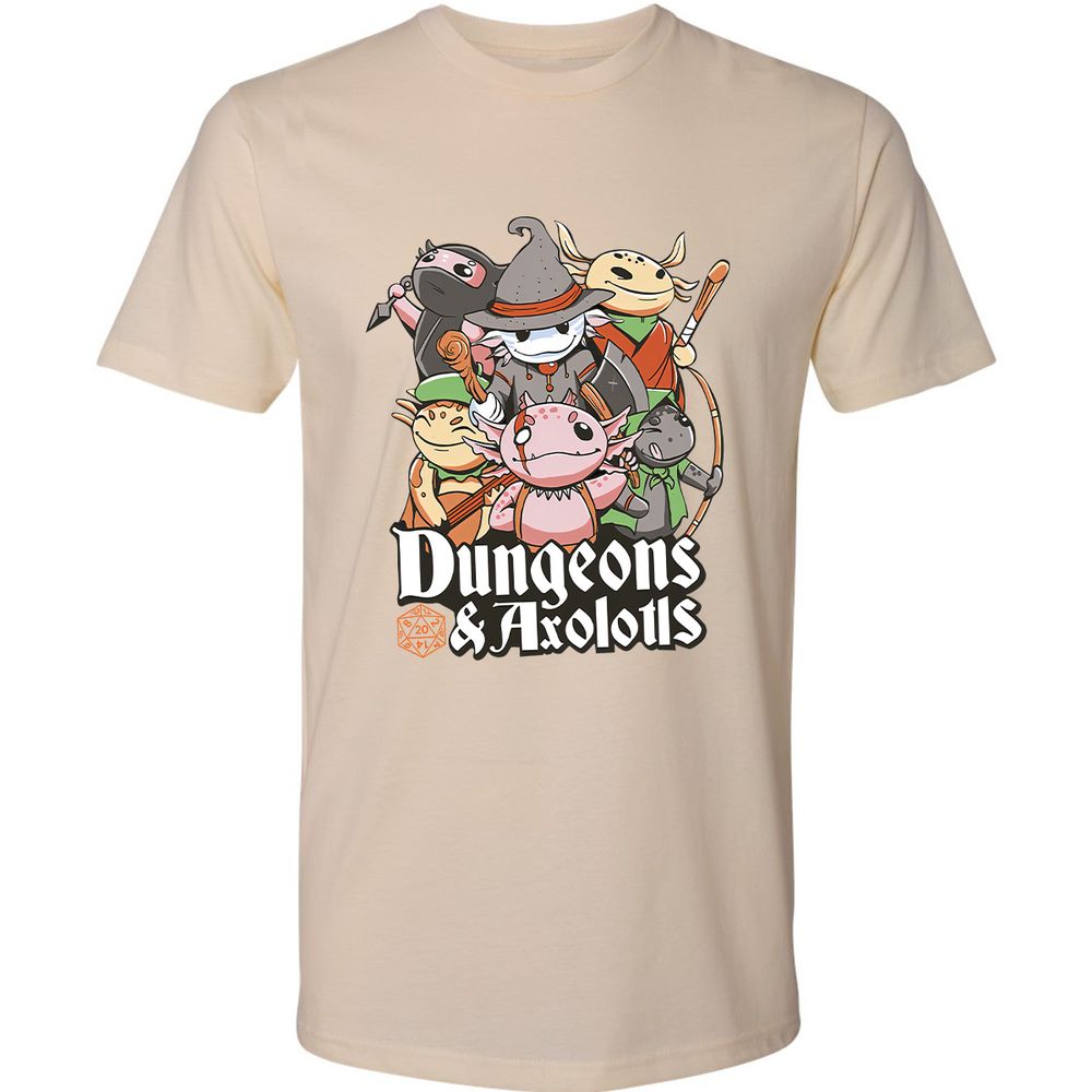 Dungeons And Axolotls Premium Unisex T-Shirt - Cream - 14